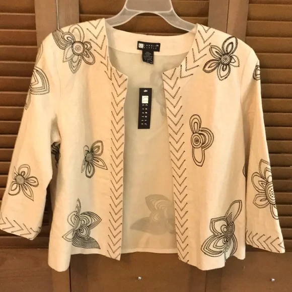 |NWT Carol Little Stitched Design Blazer- L - Picture 1 of 5